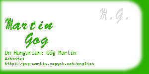 martin gog business card