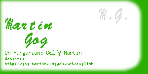 martin gog business card